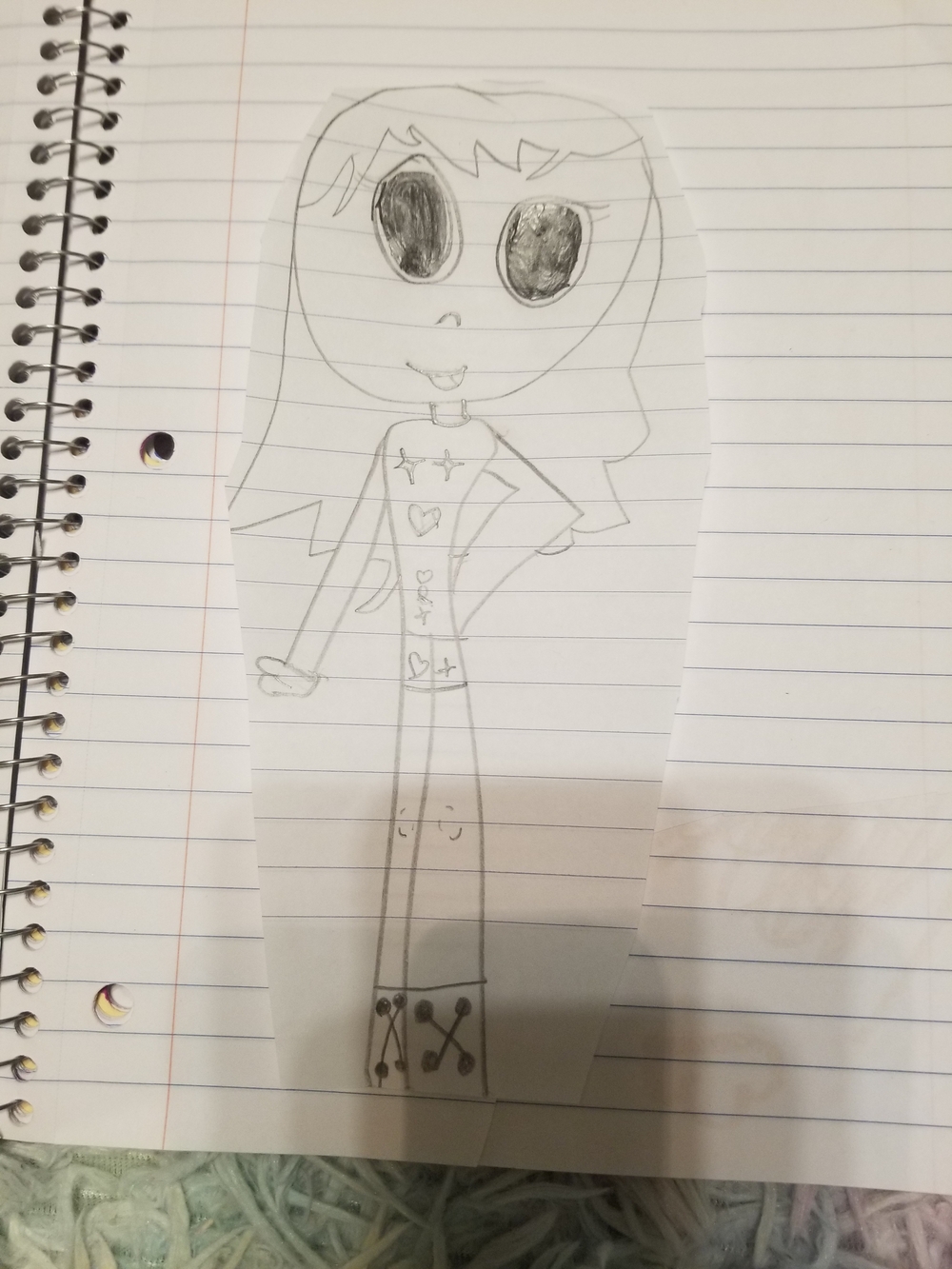 Hand-Drawn Cute Girl Sketch in Pencil - Black and White(and You can Add Colors)